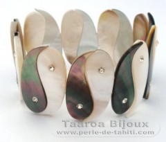 Tahitian Mother-of-pearl bracelet - Diameter = 6 cm