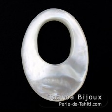 Mother-of-pearl oval shape - 28 x 20 x 4.2 mm