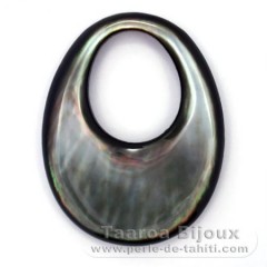 Tahitian Mother-of-pearl oval shape - 45 x 35 mm
