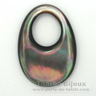 Mother-of-pearl oval shape - 35 x 25 x 4 mm