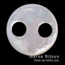 Mother-of-pearl round shape - 15 mm diameter