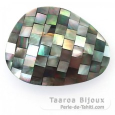 Mother-of-pearl nugget shape - 46 x 35 x 15 mm