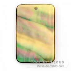 Tahitian mother-of-pearl rectangle shape - 30 x 20 mm