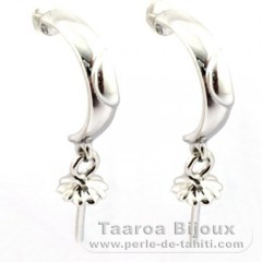 Earrings for pearls from 8 to 10 mm - Silver .925