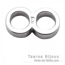 Double Ring - Silver - Length = 10.9 mm