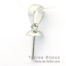 Rhodiated Sterling Silver Pendant and Brooch with 7 Tahitian Keishis